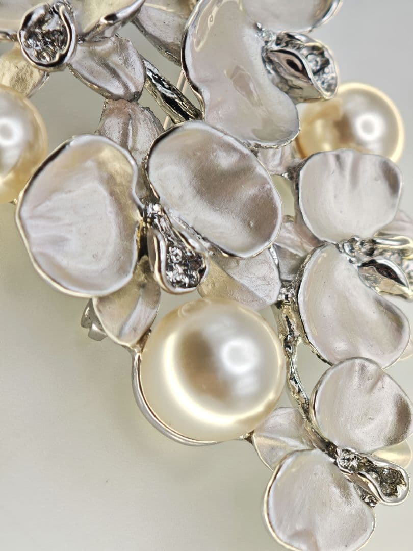 VENDOME BOUTIQUE 上品 フラワー パール ブローチ