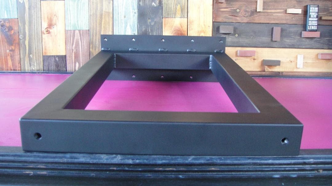 マットブラックでアイアンな極太鉄脚♪ 50×400×650mm □型 3脚