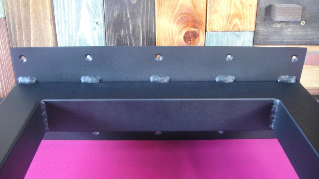 マットブラックでアイアンな極太鉄脚♪ 50×400×650mm □型 3脚