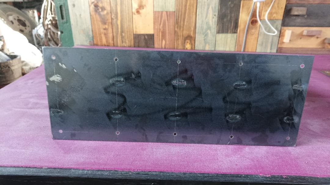 マットブラックでアイアンな極太鉄脚♪ 50×400×650mm □型 3脚