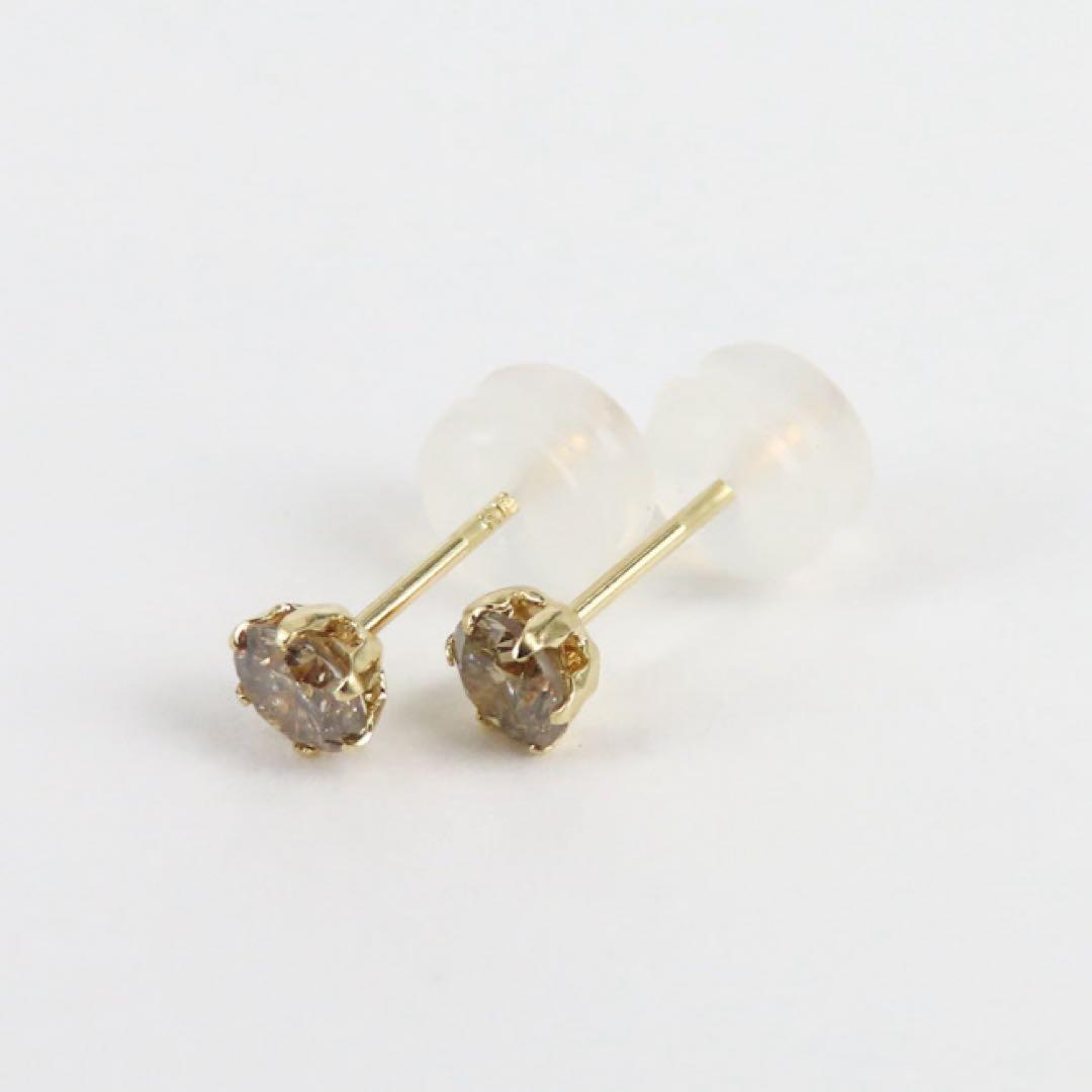 ま*き様 【本物保証】K18YG 天然ダイヤモンド ピアス｜計0.36ct 各0