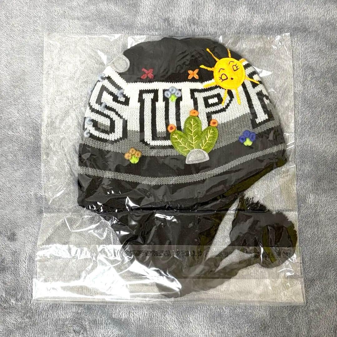 Supreme Felt Applique Earflap Beanie 黒