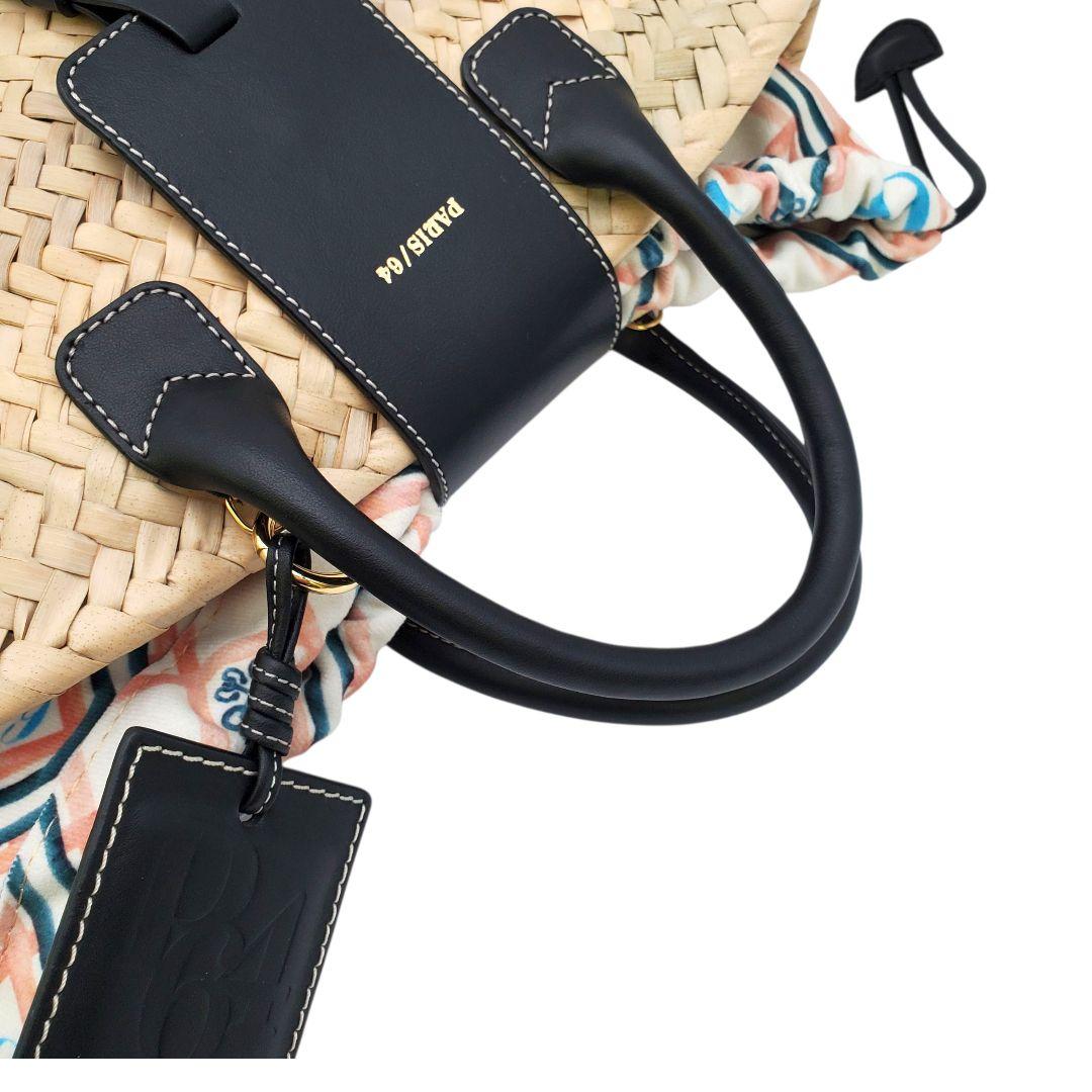 美品 PARIS/64 かごバック 2way ショルダー 本革 編み込み