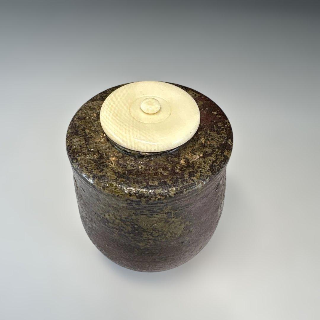 【茶道具】森本丹山造　丹波焼　肩衝茶入（共箱）★送料込★