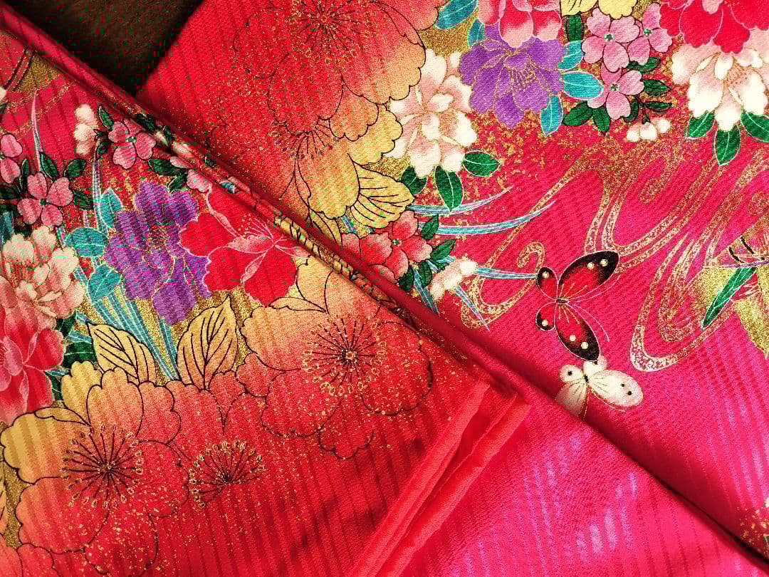 値下げ交渉可 七五三 アンティーク着物 フルセット 小物付き　正絹　7歳