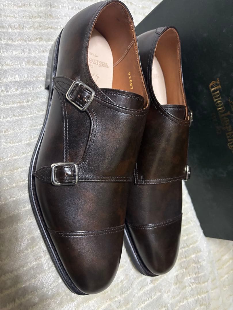 新品　ユニオンインペリアル　U2007 ダブルモンク　ビジネスシューズ　7EEE