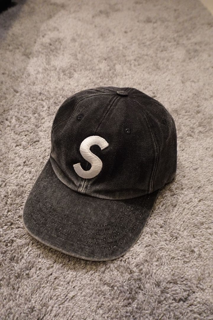 帽子 SUPREME PIGMENT S LOGO 6-PANEL BLACK