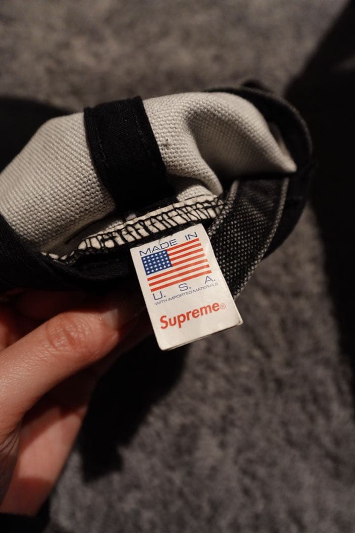 帽子 SUPREME PIGMENT S LOGO 6-PANEL BLACK