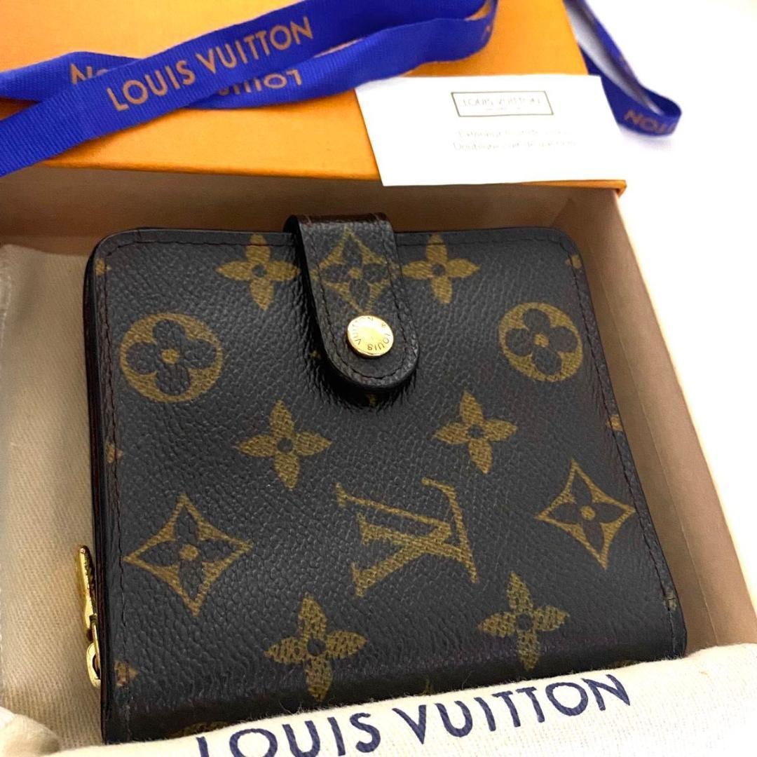 ルイ ヴィトン◎モノグラム コンパクトジップ 二つ折り財布 ラウンドファスナー