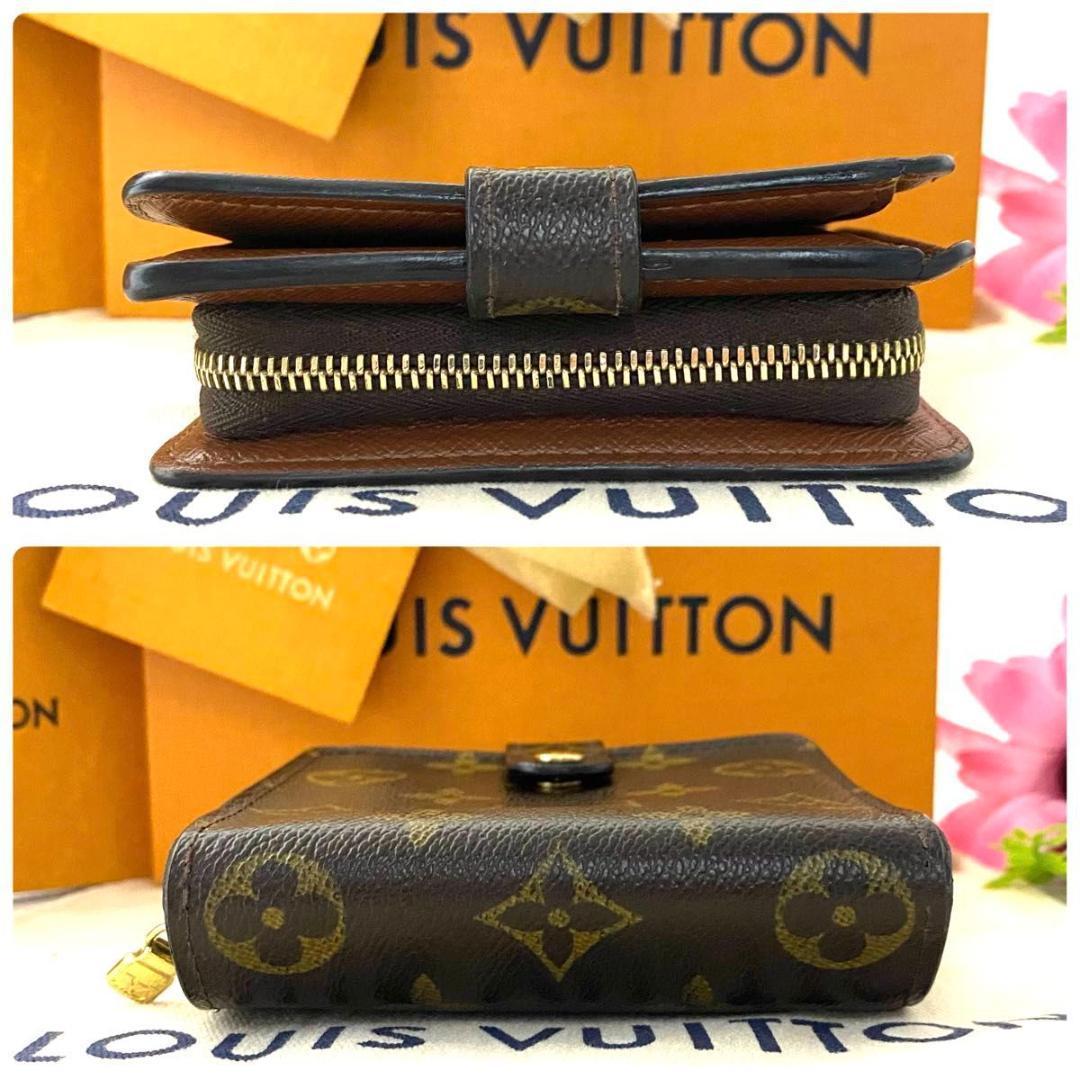 ルイ ヴィトン◎モノグラム コンパクトジップ 二つ折り財布 ラウンドファスナー