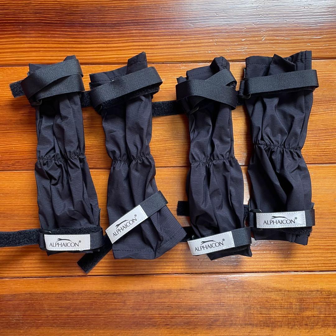 ALPHAICON 犬用レインカバー ブラック 4個セット M