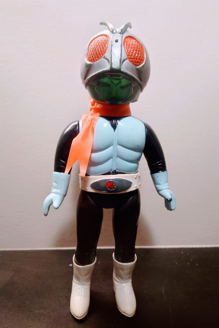 当時物 旧バンダイ製 仮面ライダー スタンダード ソフビ 後期タイプ 面取れ