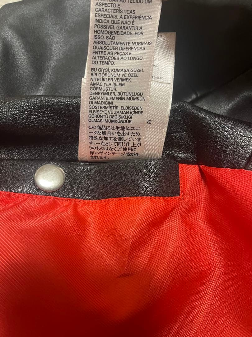 DIESEL ディーゼル レザージャケット 羊革　MLXCロゴ Mサイズ