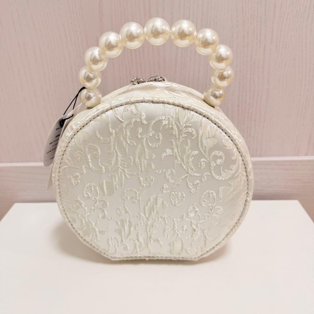 美品■振袖 着物 草履バッグセット■パールビーズ 白