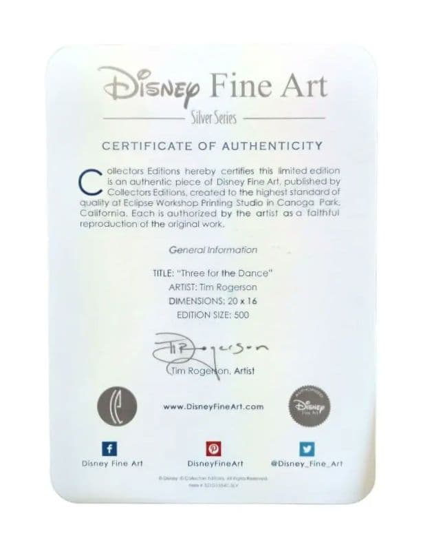 ■美品■　ディズニー絵画　白雪姫　Three for the Dance