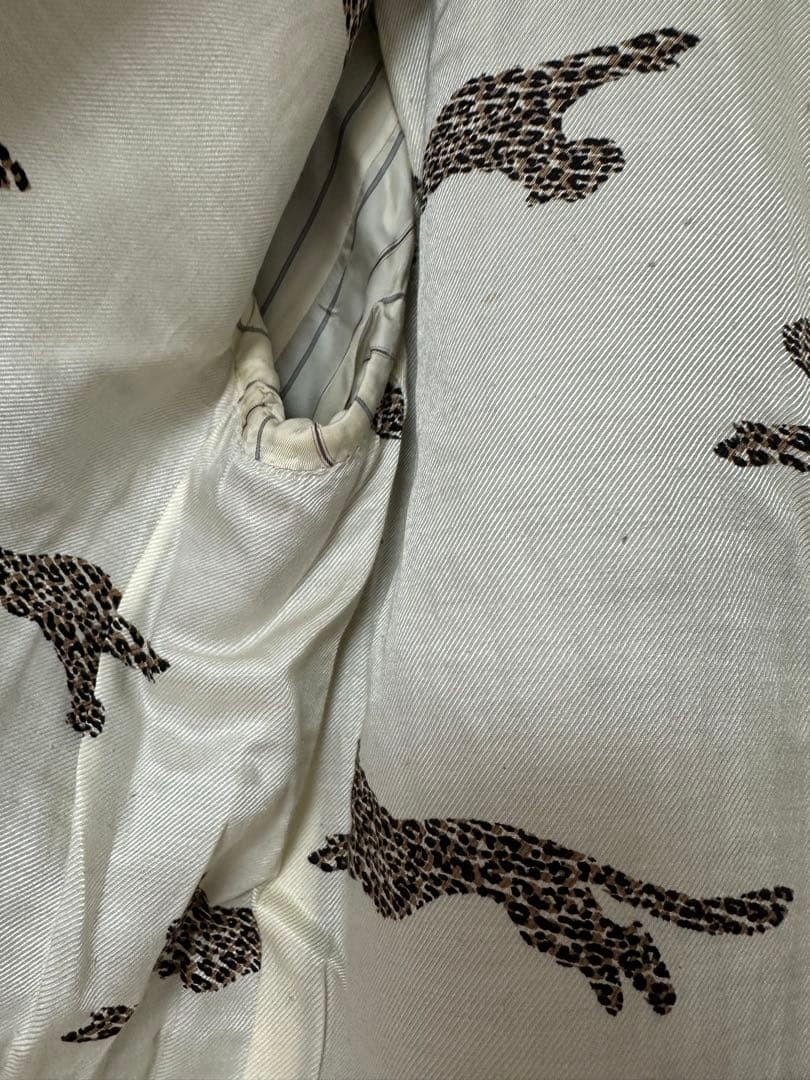 Drawer ドゥロワー 裏地レオパード チェスターコート　38