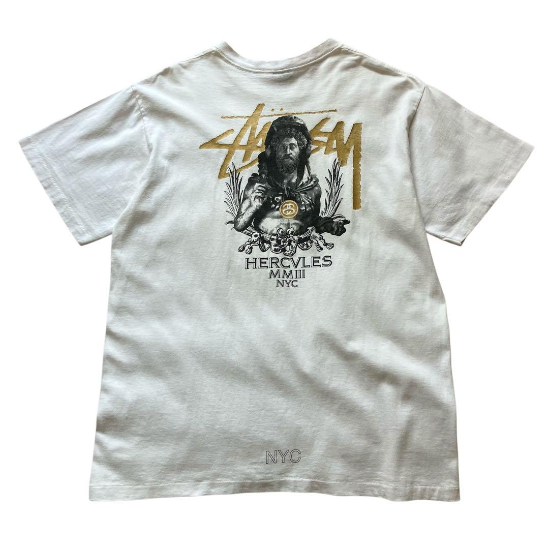 美品 90's USA製 オールドステューシー ヘラクレス 両面ロゴtシャツ