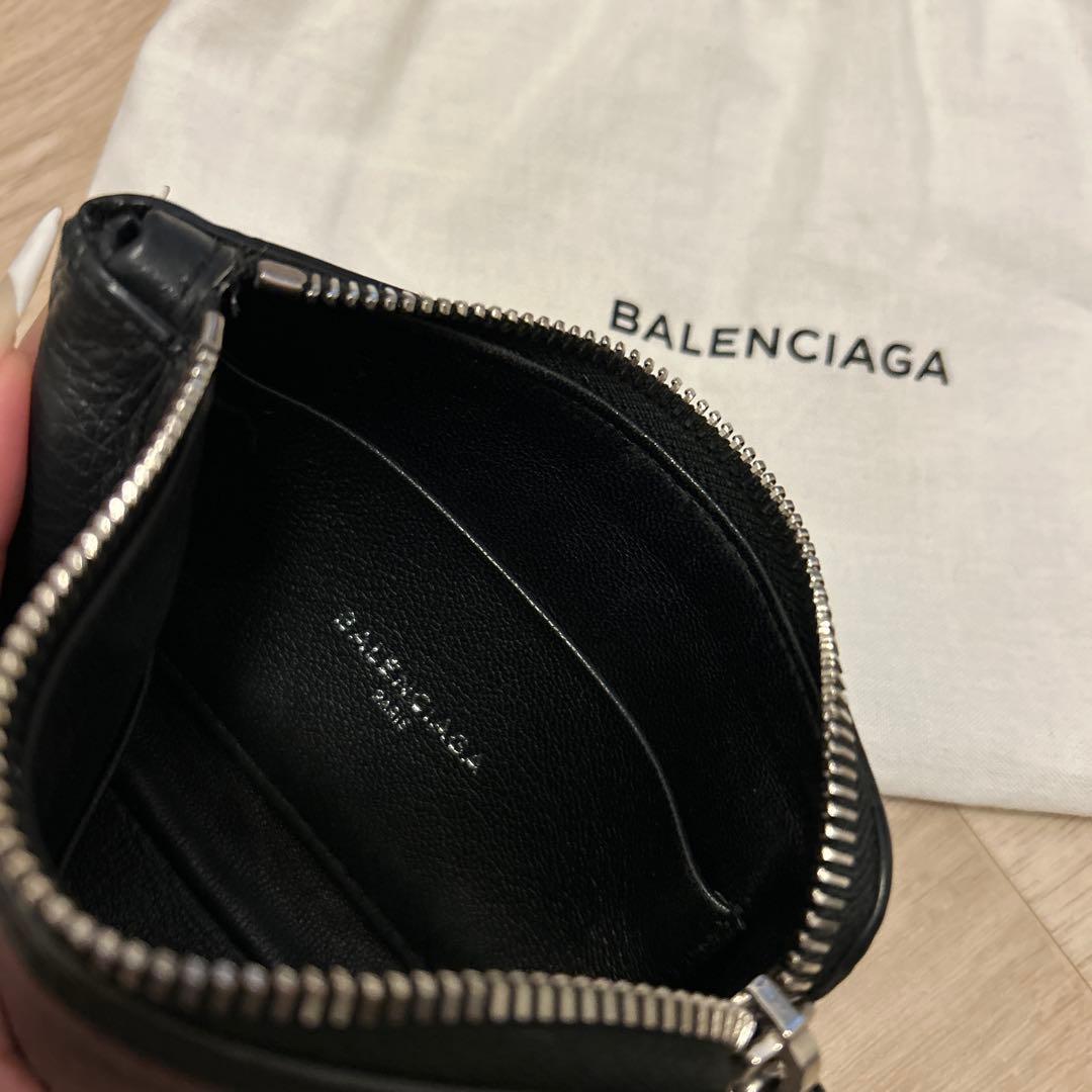 BALENCIAGA ブラック レザー ポーチ 保存袋付き