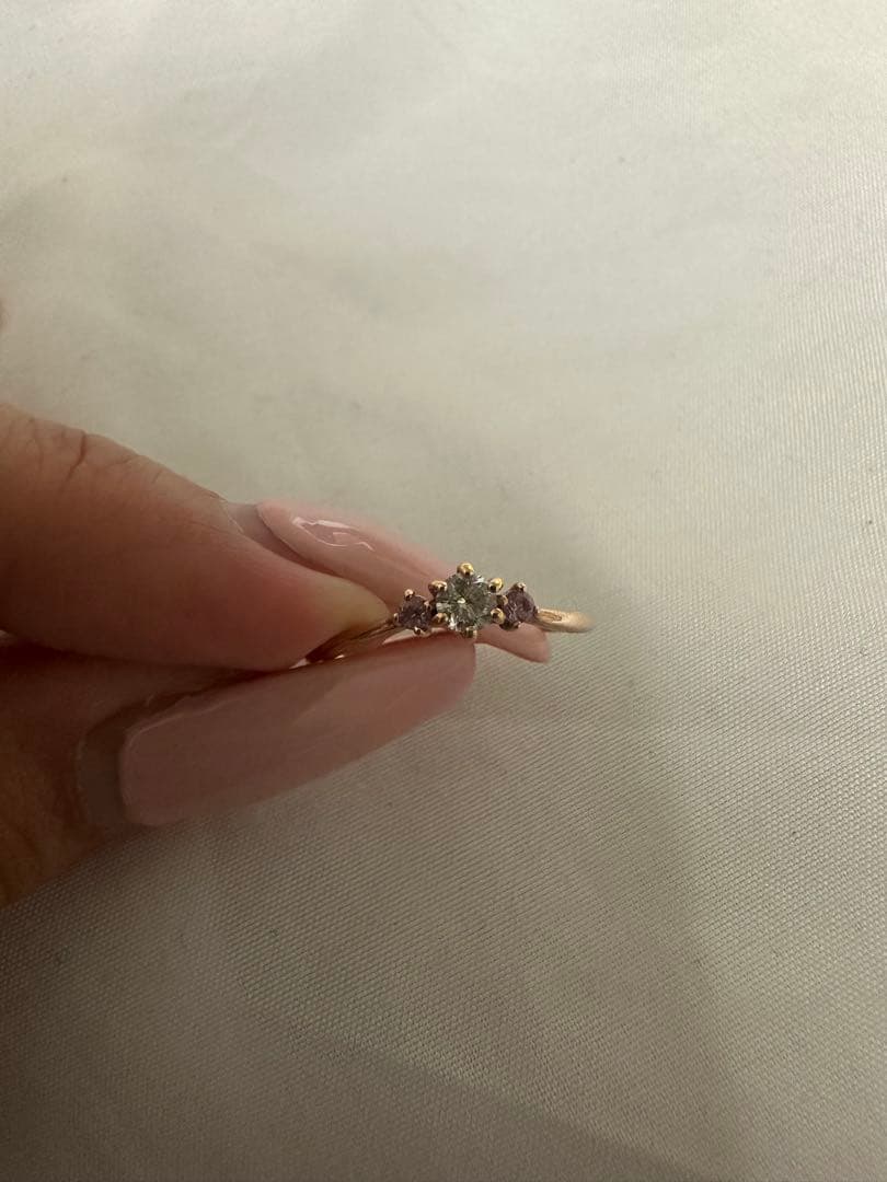 4℃ ヨンドシー　ピンクゴールド 重ね付けリング ダイヤモンド　指輪　13号