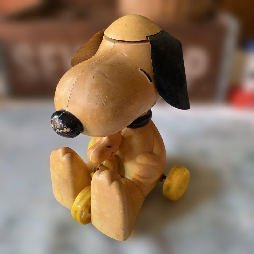 1958〜1966's スヌーピー 耳が回転するプラスチックおもちゃ