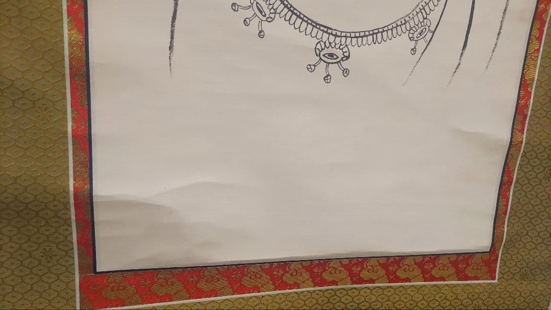 ご希望額まで値下げ～@浄土宗 祐福寺63世 丹羽観堂(鑁空) 慈眼観音の肉筆掛軸