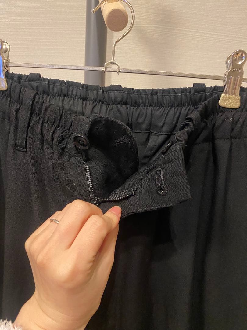 YOHJI YAMAMOTO 黒 サルエルパンツ ゴムウエスト