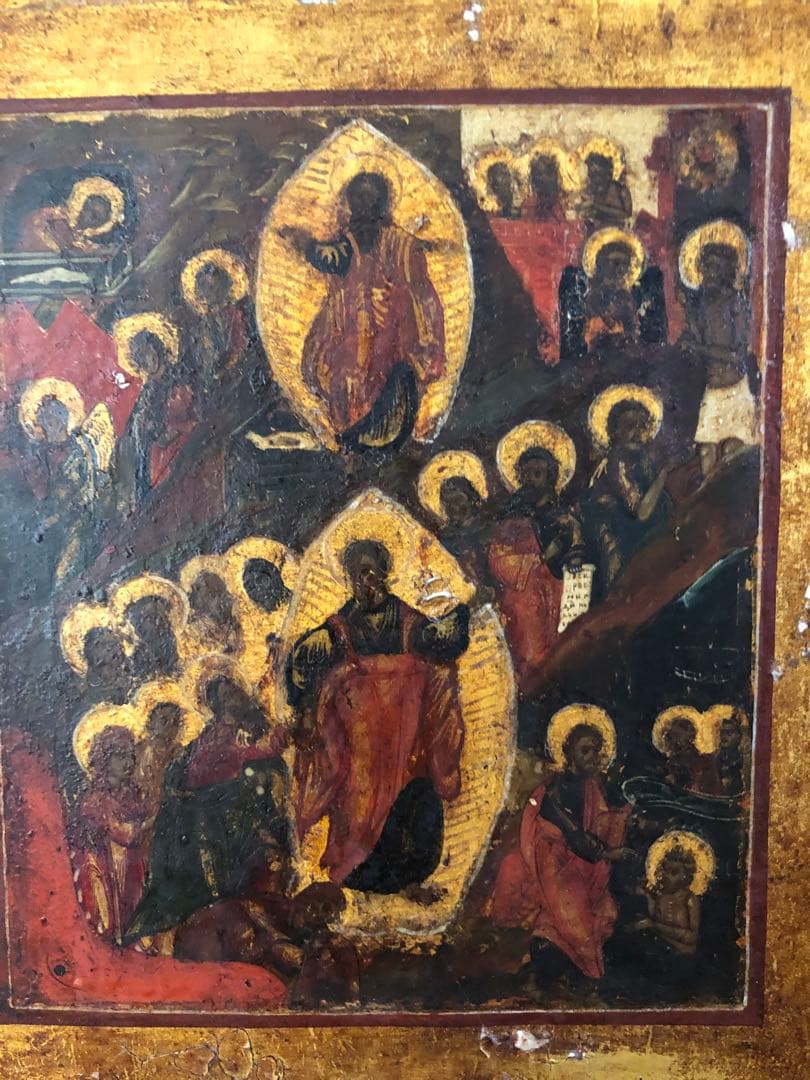 パレスチナ・ベツレヘムにて購入　アンティーク　イコン　キリスト教　宗教画