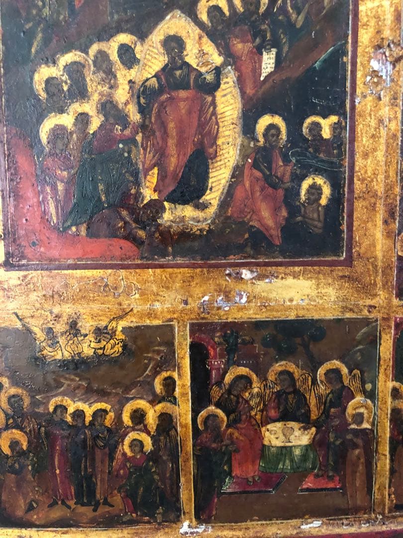 パレスチナ・ベツレヘムにて購入　アンティーク　イコン　キリスト教　宗教画