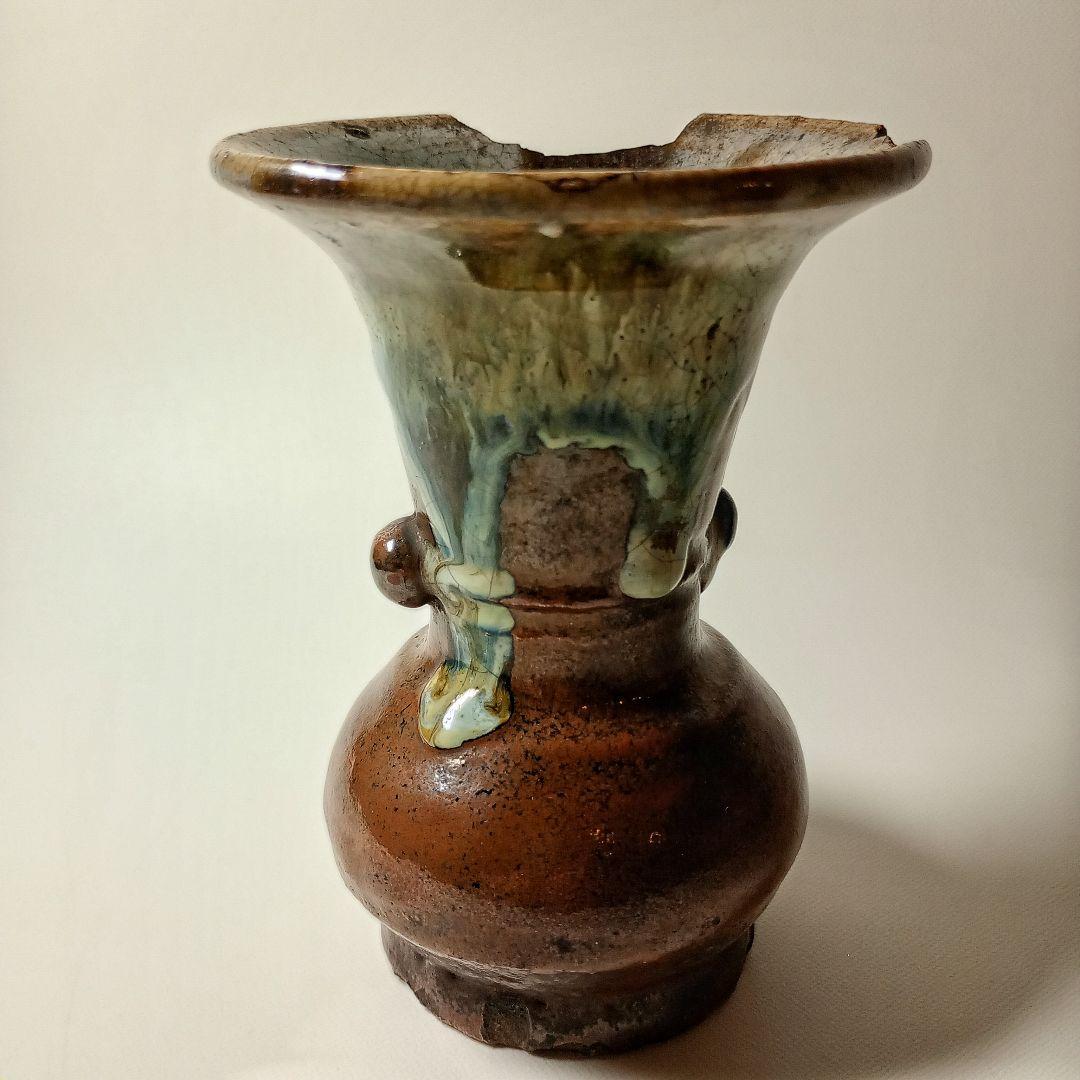 朝鮮唐津　仏花器　古高取焼