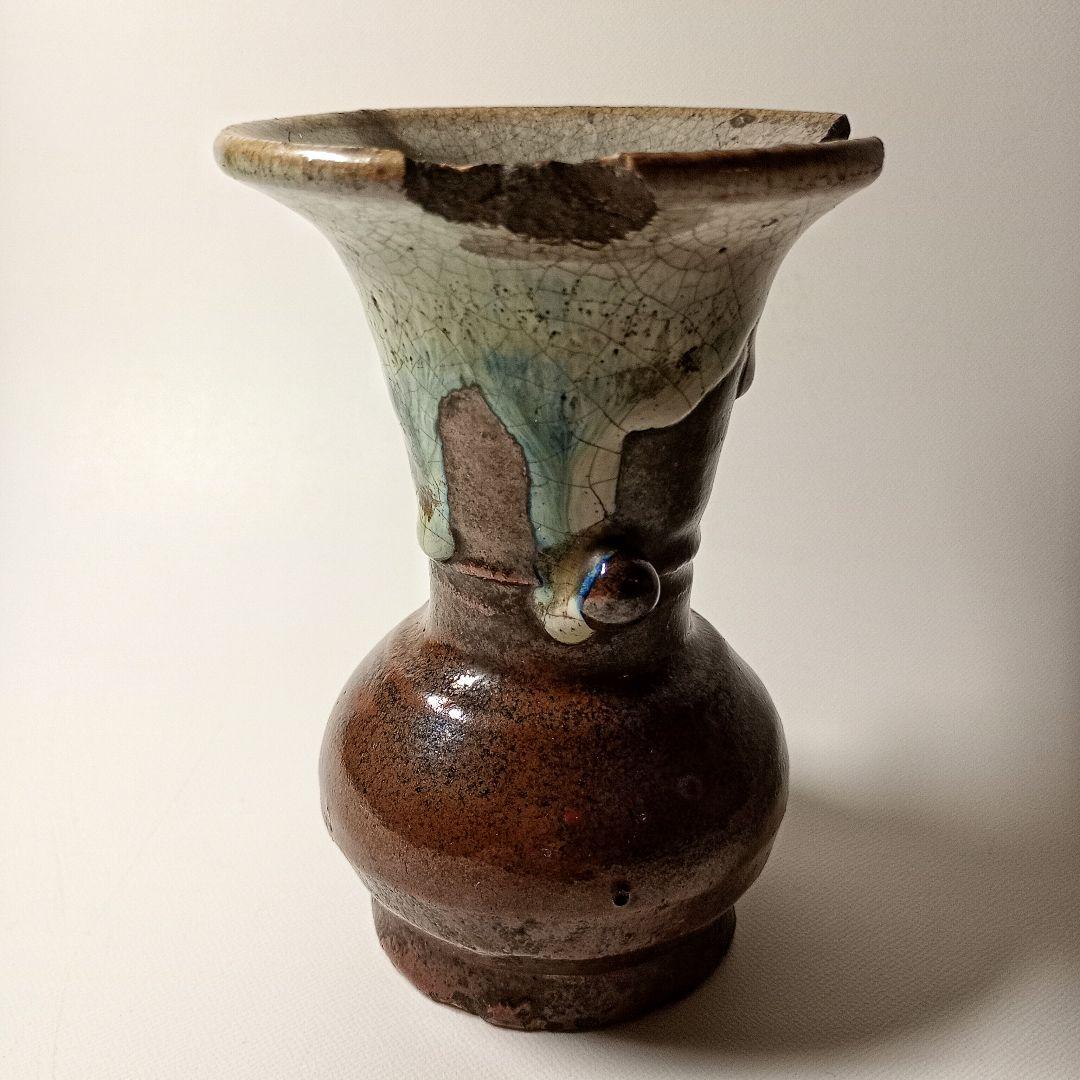 朝鮮唐津　仏花器　古高取焼