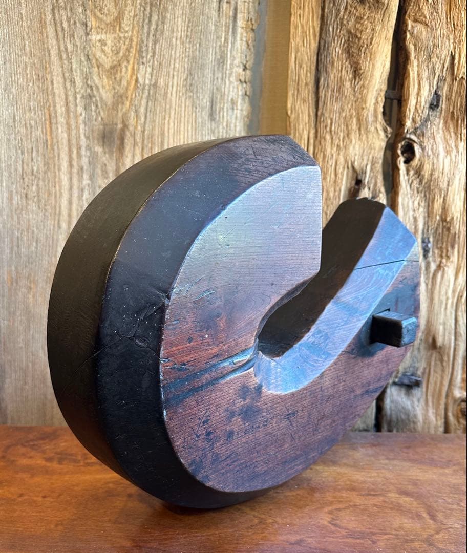 自在鉤　木彫　オブジェ　彫刻　古民芸　大迫力　とろとろ