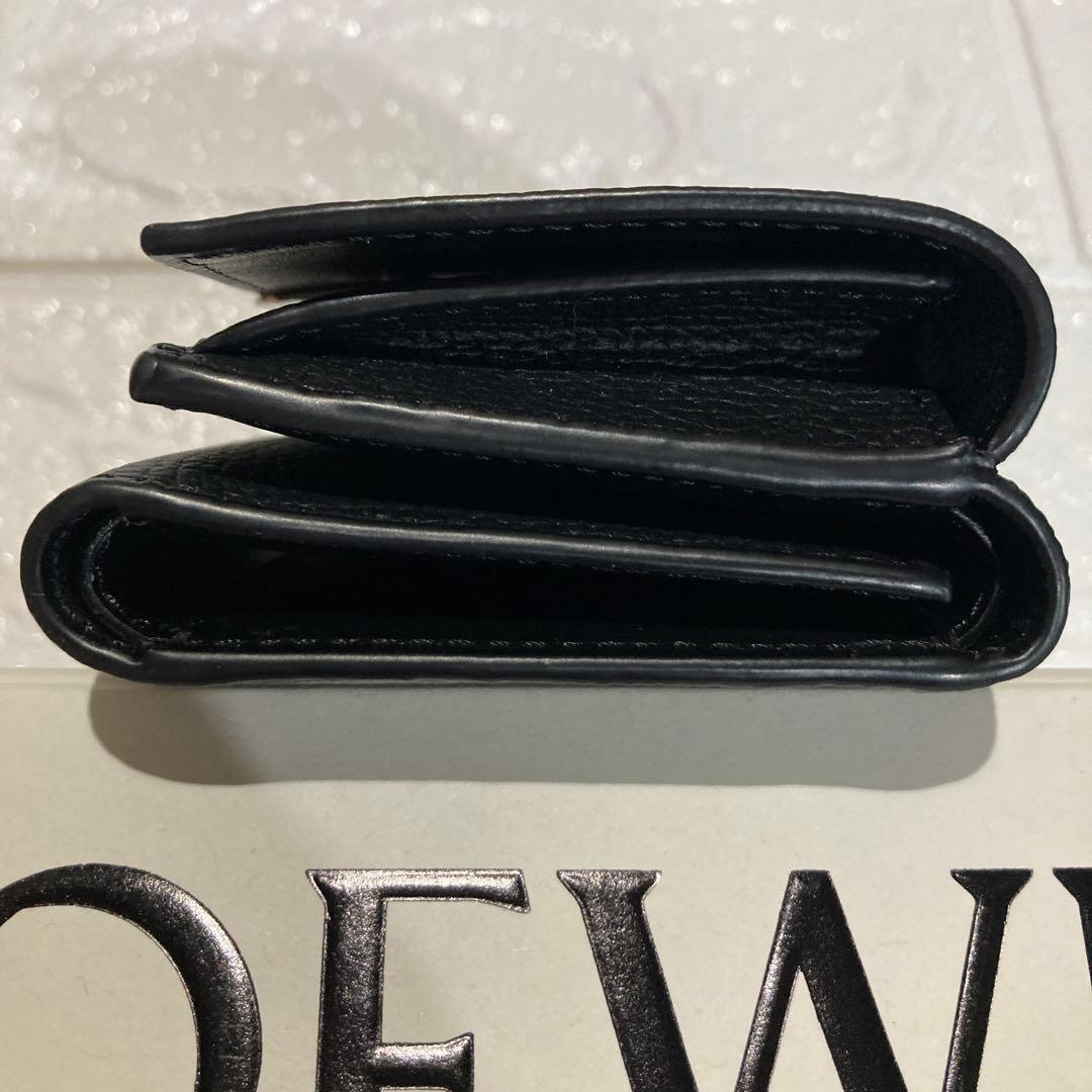 LOEWE アナグラム トライフォールドウォレット ブラック 三つ折り財布