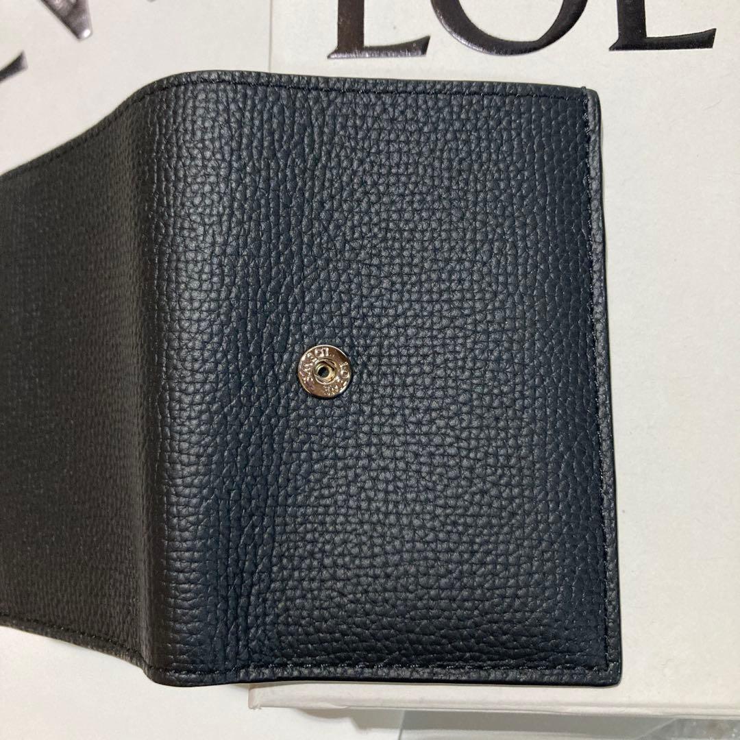 LOEWE アナグラム トライフォールドウォレット ブラック 三つ折り財布