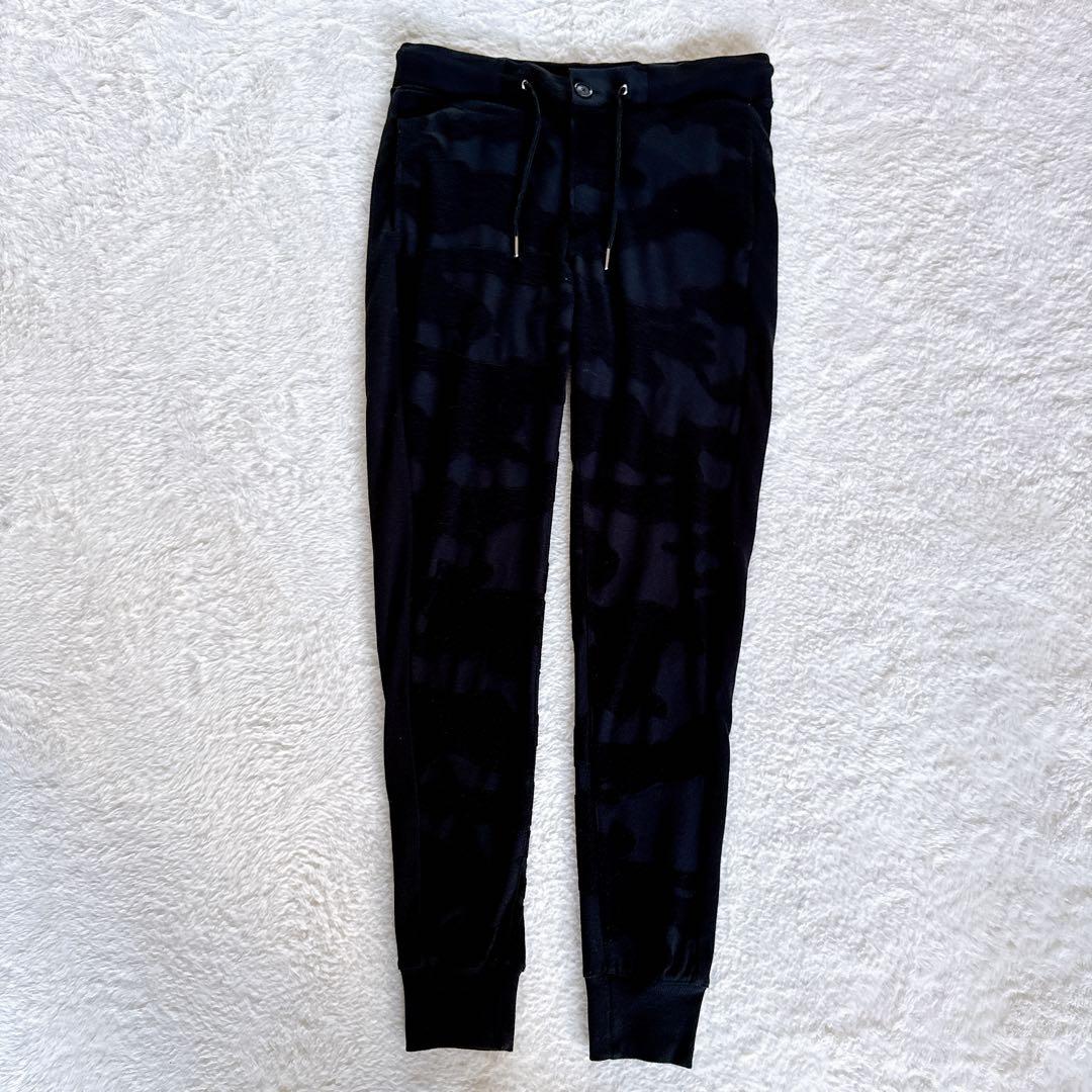 【AKM】セットアップ ジップパーカー パンツ XLサイズ ブラック カモフラ