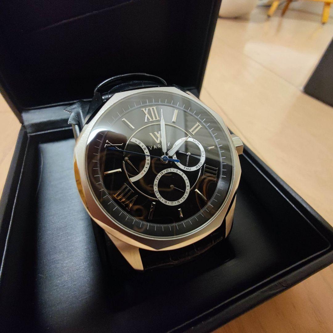 箱のみ美品 天然ダイヤ鑑定書付　VARTIX PR01-0278 革ベルト