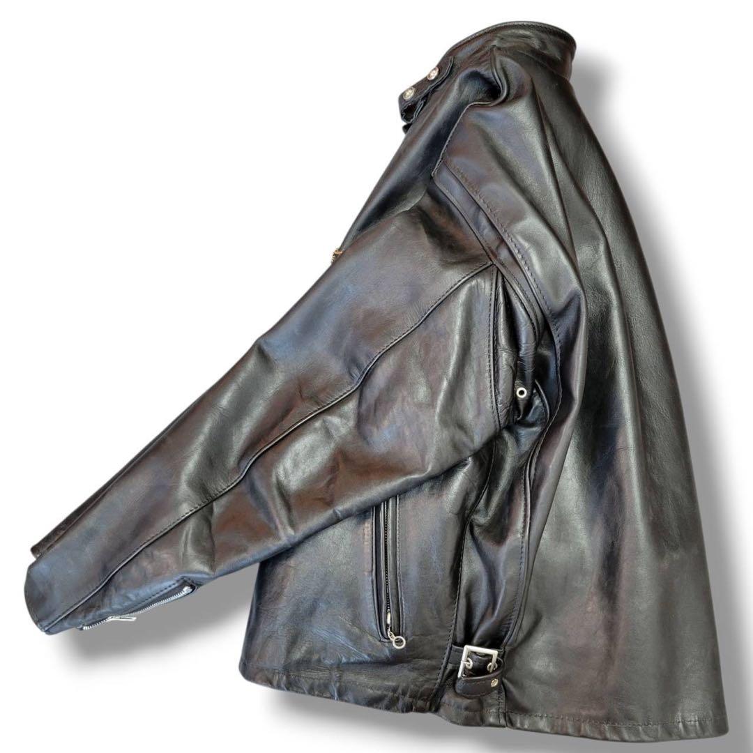 米国製　サイズ42 ショット 641 シングルライダース カウレザー 黒