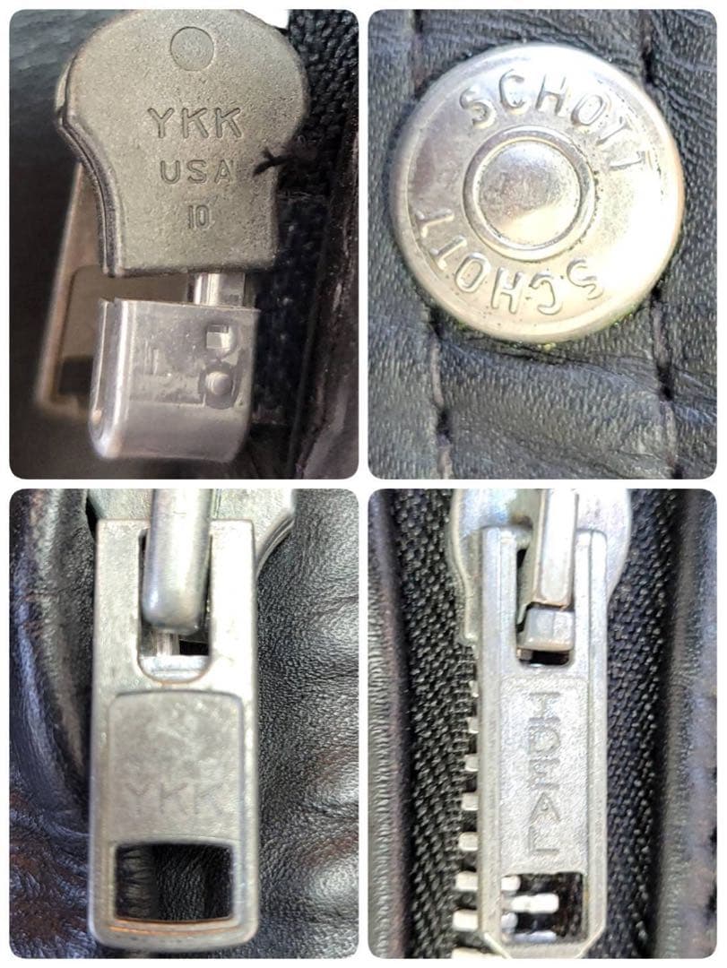 米国製　サイズ42 ショット 641 シングルライダース カウレザー 黒