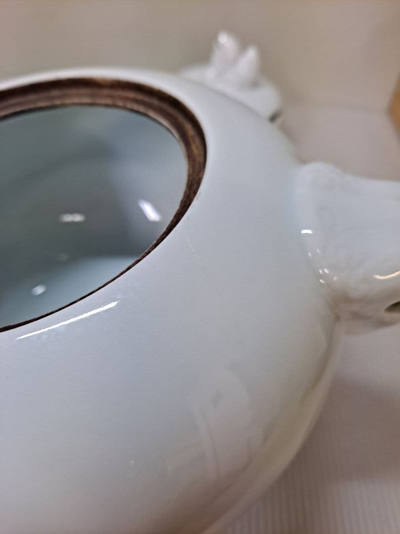 三川内焼 鍋島焼 白磁 透彫 獅子 香炉 共箱無し