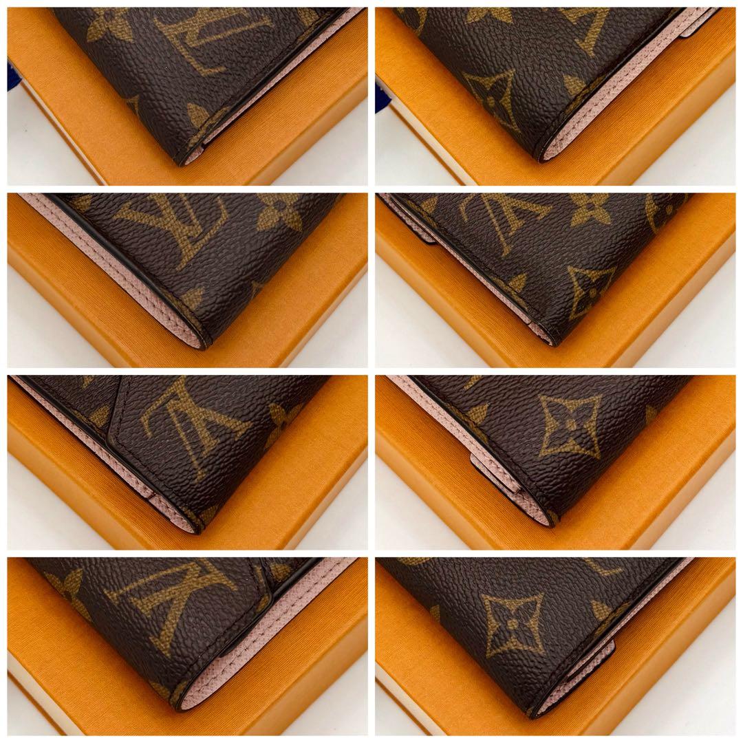 ルイヴィトン モノグラム ポルトフォイユ ヴィクトリーヌ 三つ折り財布 ピンク