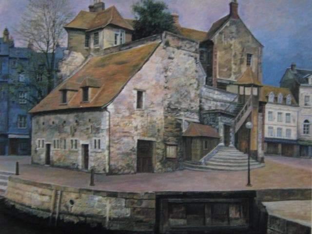 西嶋俊親、奮港朔風、希少な額装用画集より、新品高級額装付、状態良好