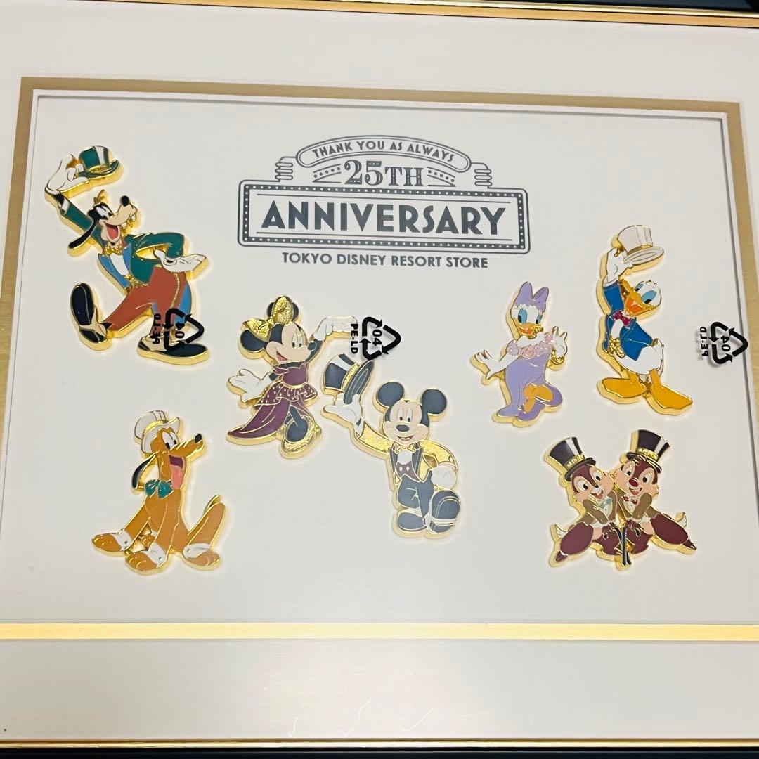 ディズニーストア25周年　ミッキー＆フレンズ　ピンバッジセット