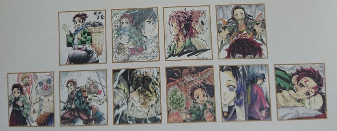 鬼滅の刃　 ランダム　 複製ミニ色紙 　コンプリート 164枚セット
