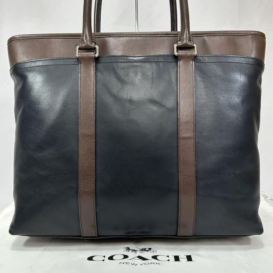 【極美品】コーチ メトロポリタン 2way ビジネスバッグ レザー A4可 茶