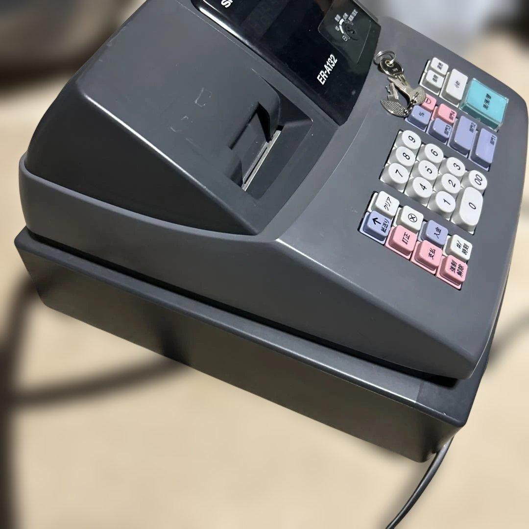 良品SHARP ER-A132 電子レジスター　電子ロール付き