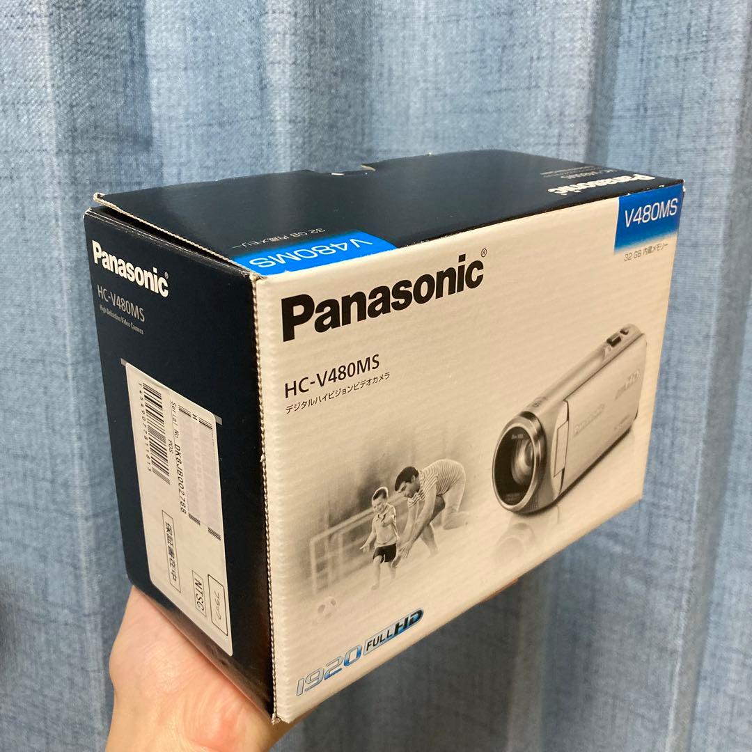【美品】Panasonic HC-V480MS-W ビデオカメラ　白