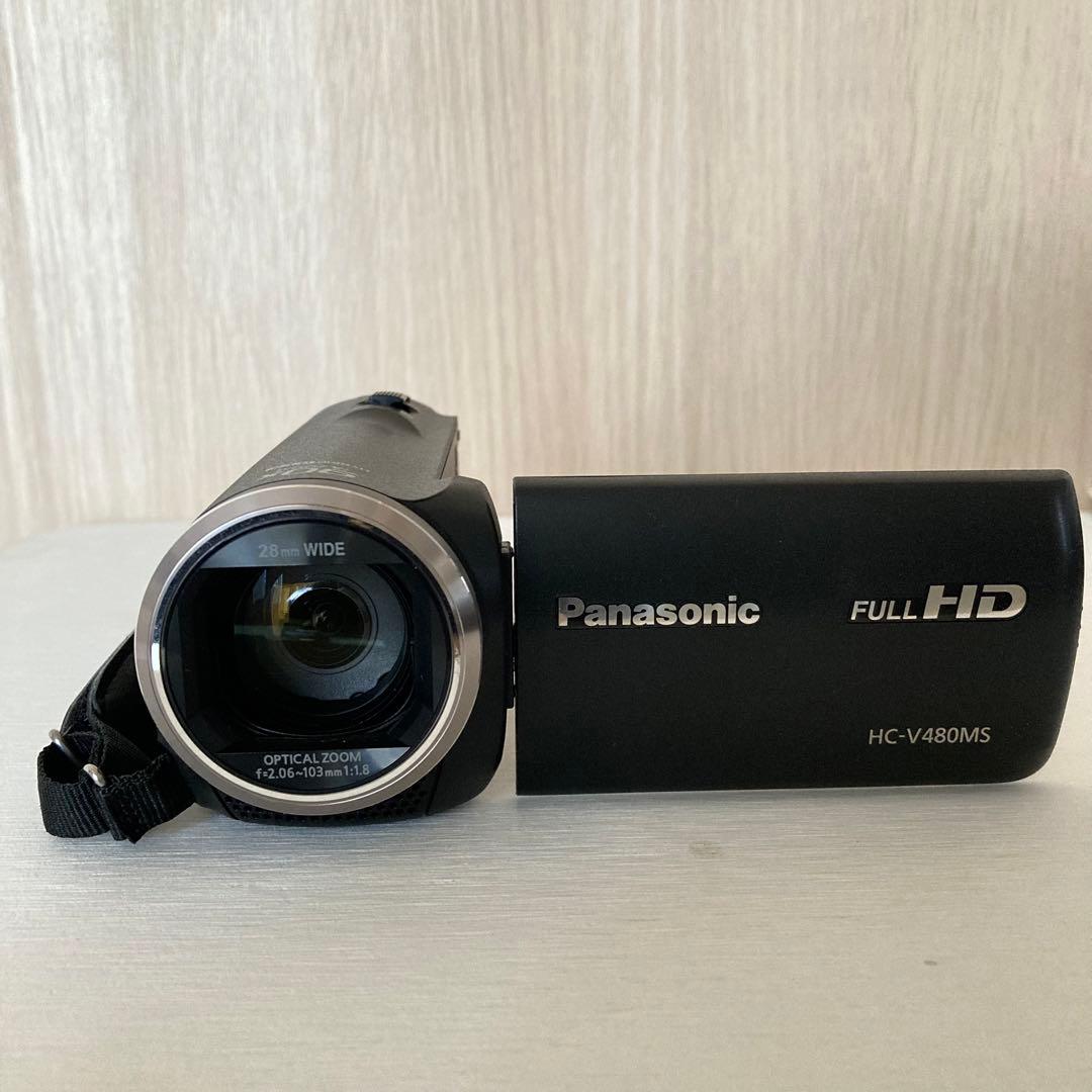 【美品】Panasonic HC-V480MS-W ビデオカメラ　白