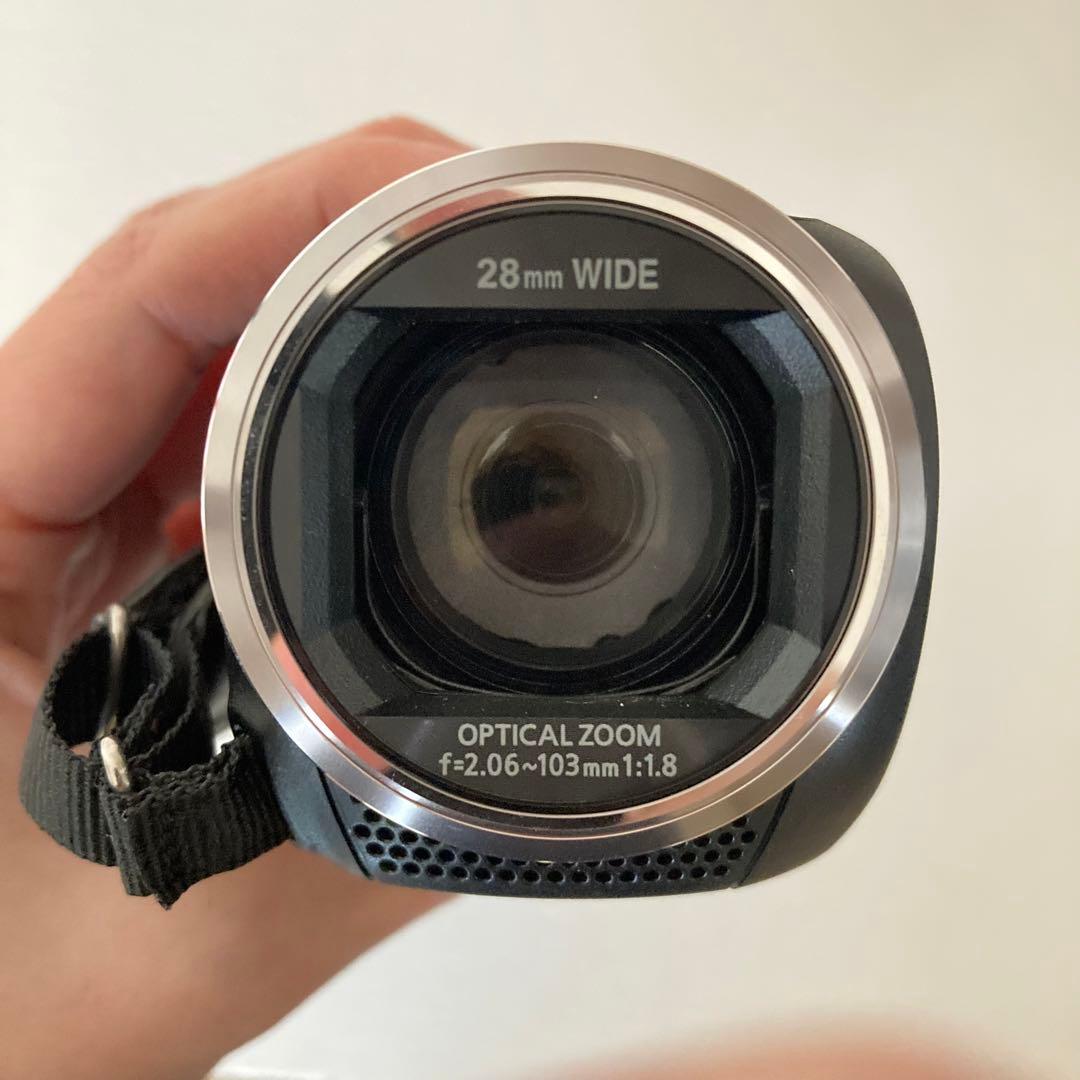 【美品】Panasonic HC-V480MS-W ビデオカメラ　白