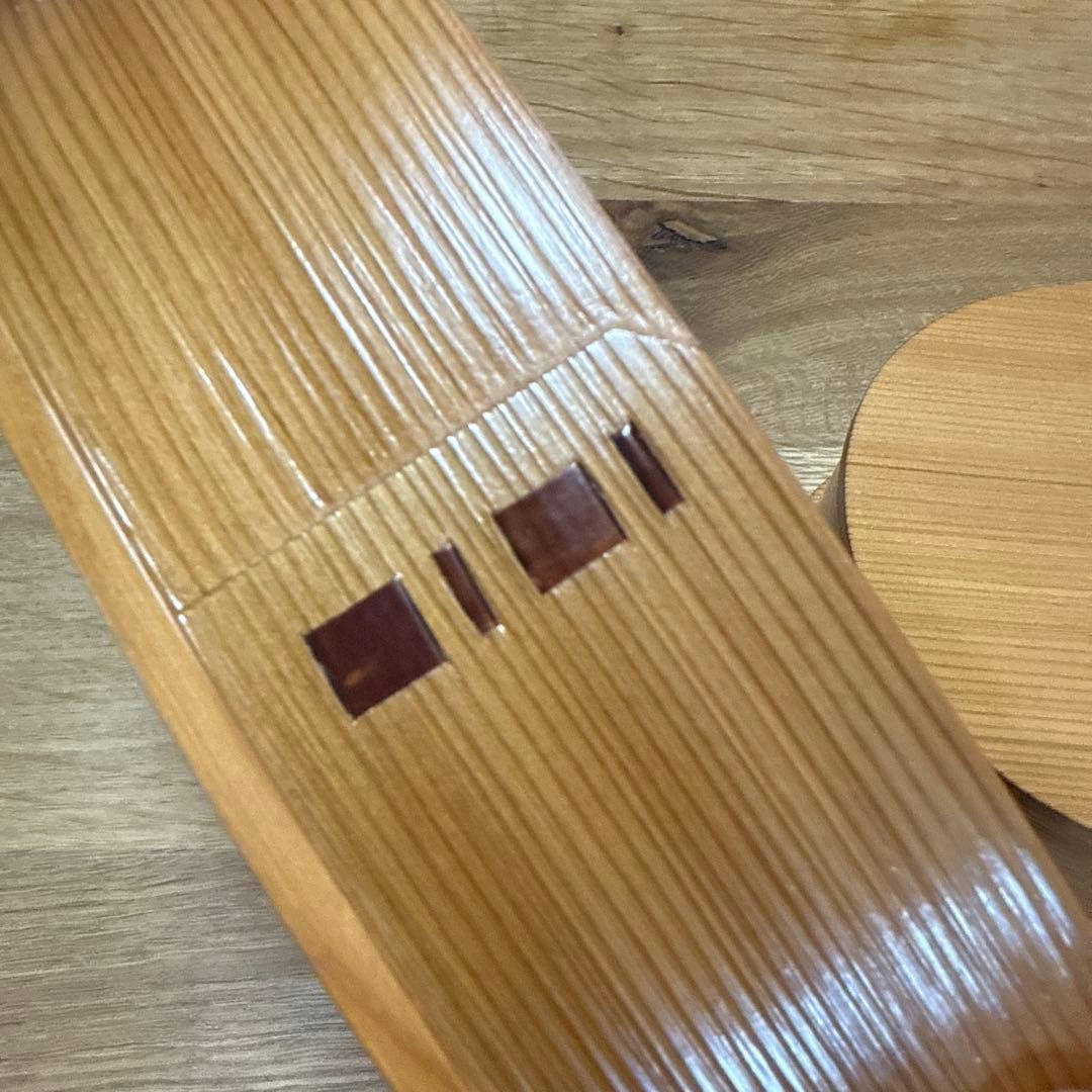 秋田　曲げわっぱ　未使用　弁当箱 朱塗　2段重ね