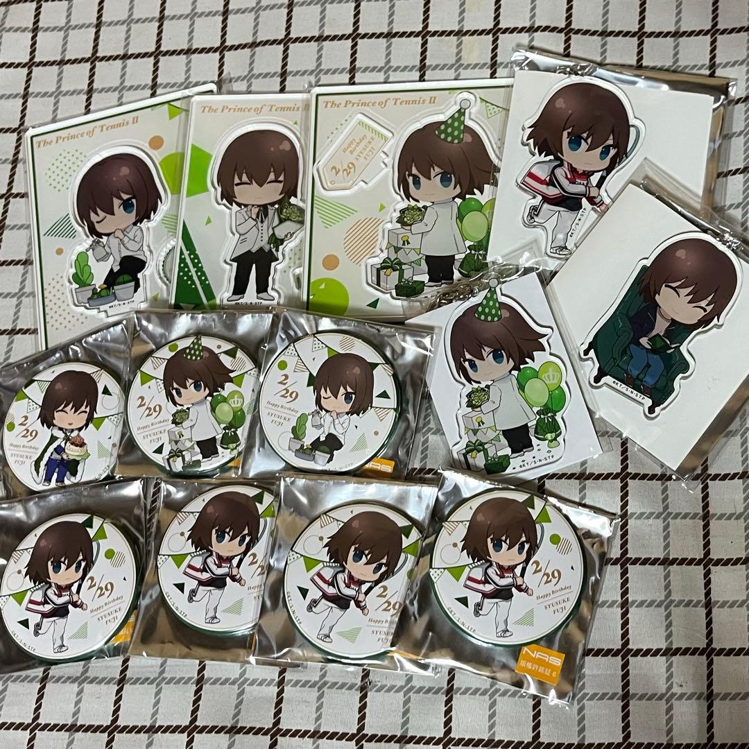 【美品】テニプリ 不二周助 バースデー 缶バッジ アクスタ アクキー