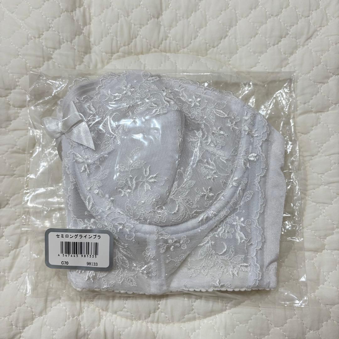 セモア　ホワイト レース ブライダルインナーセット C70 64 M